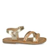 Sandales OR Fille CUIR Motif Tressé Scratch
