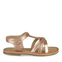 Sandales OR Fille CUIR Motif Vernis Scratch