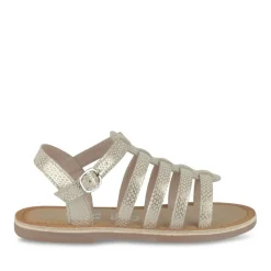 Sandales OR Fille CUIR Motif Iridescent Boucle