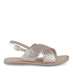 Sandales OR Fille CUIR Motif Tressé Scratch