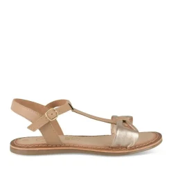 Sandales OR Fille CUIR Motif Iridescent Boucle
