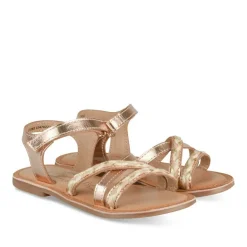 Sandales OR Fille CUIR Motif Tressé Scratch