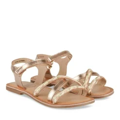 Sandales OR Fille CUIR Motif Tressé Scratch