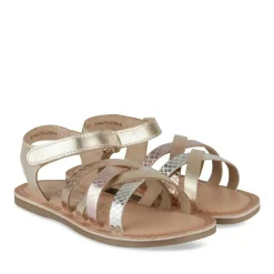 Sandales OR Fille CUIR Motif Iridescent Scratch