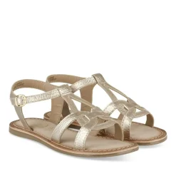 Sandales OR Fille CUIR Motif Iridescent Boucle