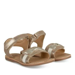 Sandales OR Fille CUIR Motif Iridescent Scratch
