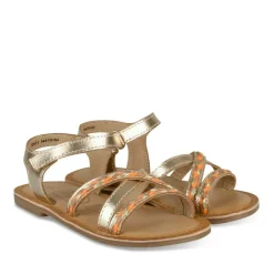 Sandales OR Fille CUIR Motif Tressé Scratch