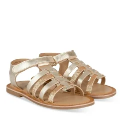 Sandales OR Fille CUIR Motif Paillettes Scratch