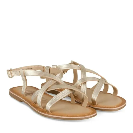 Sandales OR Fille CUIR Motif Uni Boucle