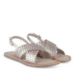Sandales OR Fille CUIR Motif Tressé Scratch