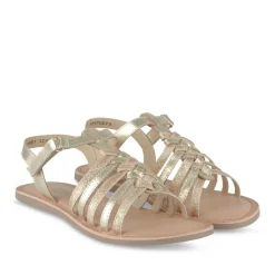 Sandales OR Fille CUIR Motif Tressé Scratch