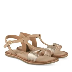 Sandales OR Fille CUIR Motif Iridescent Boucle