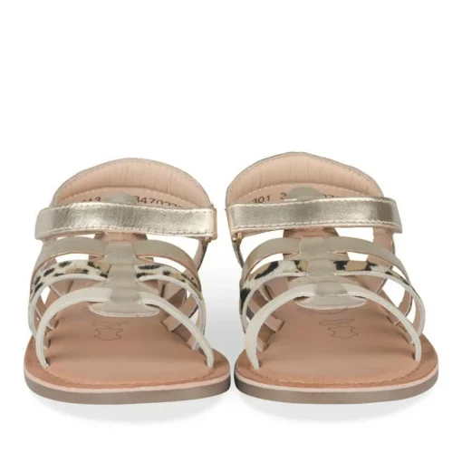 Sandales OR Fille CUIR Motif Animal Scratch