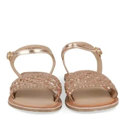 Sandales OR Fille CUIR Motif Tressé Boucle