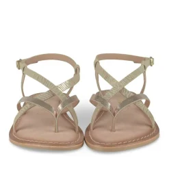 Sandales OR Fille CUIR Motif Paillettes Boucle