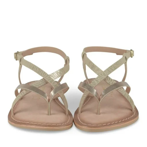 Sandales OR Fille CUIR Motif Paillettes Boucle