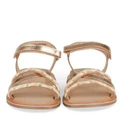 Sandales OR Fille CUIR Motif Tressé Scratch