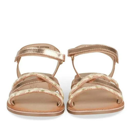 Sandales OR Fille CUIR Motif Tressé Scratch