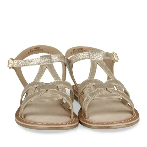 Sandales OR Fille CUIR Motif Iridescent Boucle