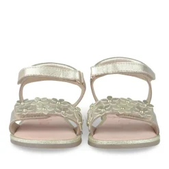 Sandales OR Fille CUIR Motif Fleuri Scratch