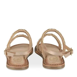 Sandales OR Fille CUIR Motif Perle Boucle