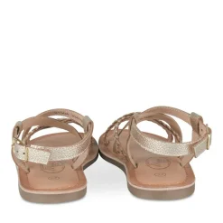 Sandales OR Fille CUIR Motif Tressé Boucle
