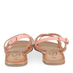 Sandales OR Fille CUIR Motif Perle Boucle