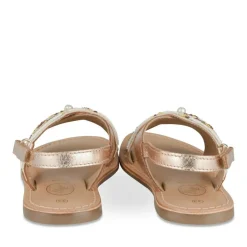 Sandales OR Fille CUIR Motif Perle Boucle