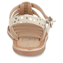 Sandales OR Fille CUIR Motif Coeurs Boucle