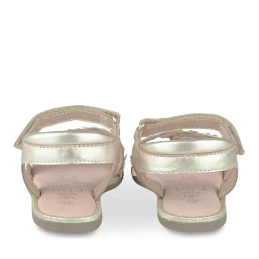 Sandales OR Fille CUIR Motif Fleuri Scratch