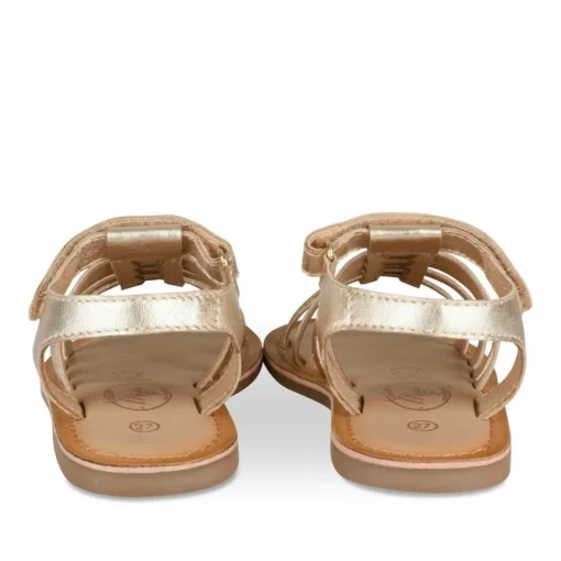 Sandales OR Fille CUIR Motif Paillettes Scratch