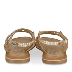 Sandales OR Fille CUIR Motif Tressé Boucle