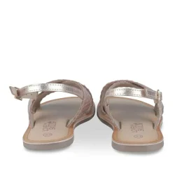 Sandales OR Fille CUIR Motif Tressé Scratch