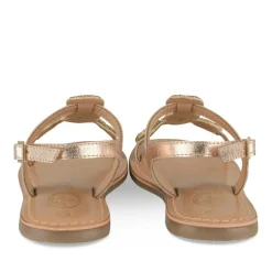 Sandales OR Fille CUIR Motif Perle Boucle