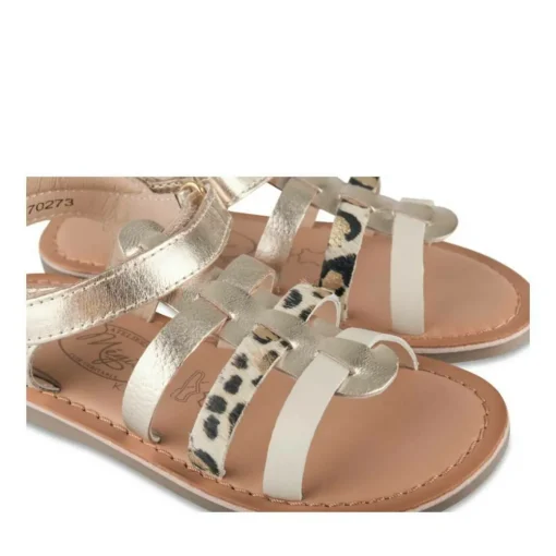 Sandales OR Fille CUIR Motif Animal Scratch