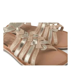 Sandales OR Fille CUIR Motif Tressé Scratch