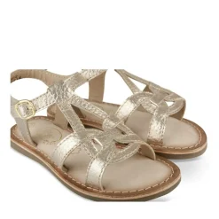 Sandales OR Fille CUIR Motif Iridescent Boucle