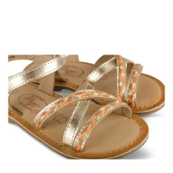 Sandales OR Fille CUIR Motif Tressé Scratch