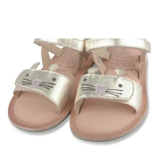 Sandales OR Fille CUIR Motif Animal Scratch