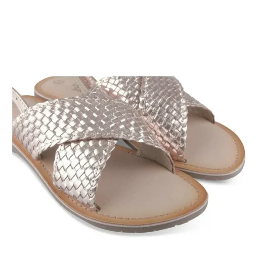 Sandales OR Fille CUIR Motif Tressé Scratch