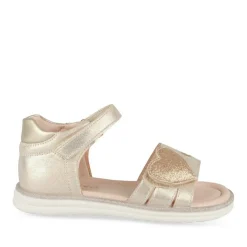 Sandales OR Fille Motif Coeurs Scratch