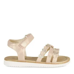 Sandales OR Fille Motif Coeurs Scratch