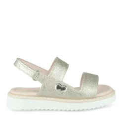 Sandales OR Fille Motif Coeurs Scratch