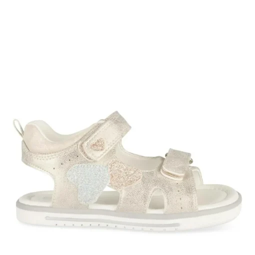 Sandales OR Fille Motif Coeurs Scratch