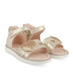 Sandales OR Fille Motif Coeurs Scratch