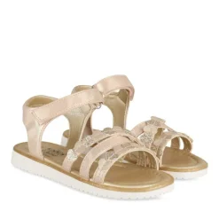 Sandales OR Fille Motif Coeurs Scratch