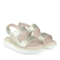 Sandales OR Fille Motif Coeurs Scratch