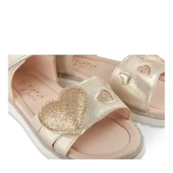 Sandales OR Fille Motif Coeurs Scratch
