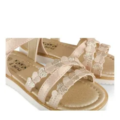 Sandales OR Fille Motif Coeurs Scratch