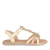Sandales OR Fille Motif Fleuri Scratch